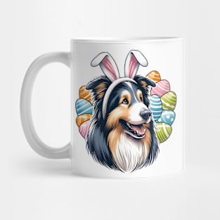 Portuguese Sheepdog Enjoys Easter with Bunny Ear Headband Mug